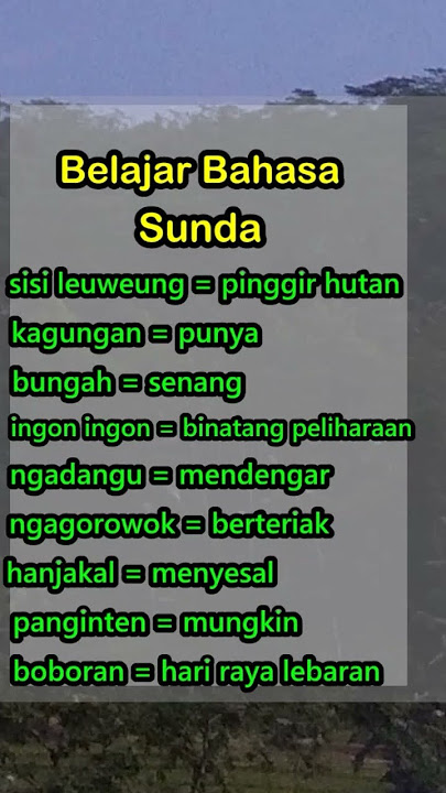 KAMUS BASA SUNDA Part 2 #sunda