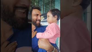 Family receiving from the airport😍😍#aadhya #bangaruthalli #princess #love #couple#couplegoals #india