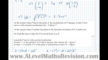 Edexcel A Level Maths, June 2018, Paper 3, Q8 (Constant Acceleration in 2d)