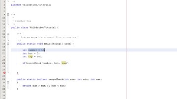 Java Validation: Range Check Tutorial