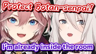 Lui tries to protect Botan desperately, but she is already inside the safe room [Hololive Eng Sub]