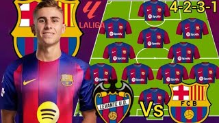 Download Lagu Dani Olmo Benched ❌~ Levante Vs Barcelona Potential 4-2-3-1 Line up in Laliga Jornada 2 Season 25/26 MP3 Download Lagu Dani Olmo Benched ❌~ Levante Vs Barcelona Potential 4-2-3-1 Line up in Laliga Jornada 2 Season 25/26 MP3