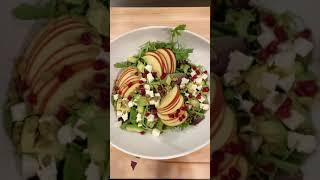 Apple Pomegranate Salad with Balsamic Dressing #salad #healthyrecipes #saladrecipe