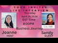 Business talk with joanne  guest sandy caballero