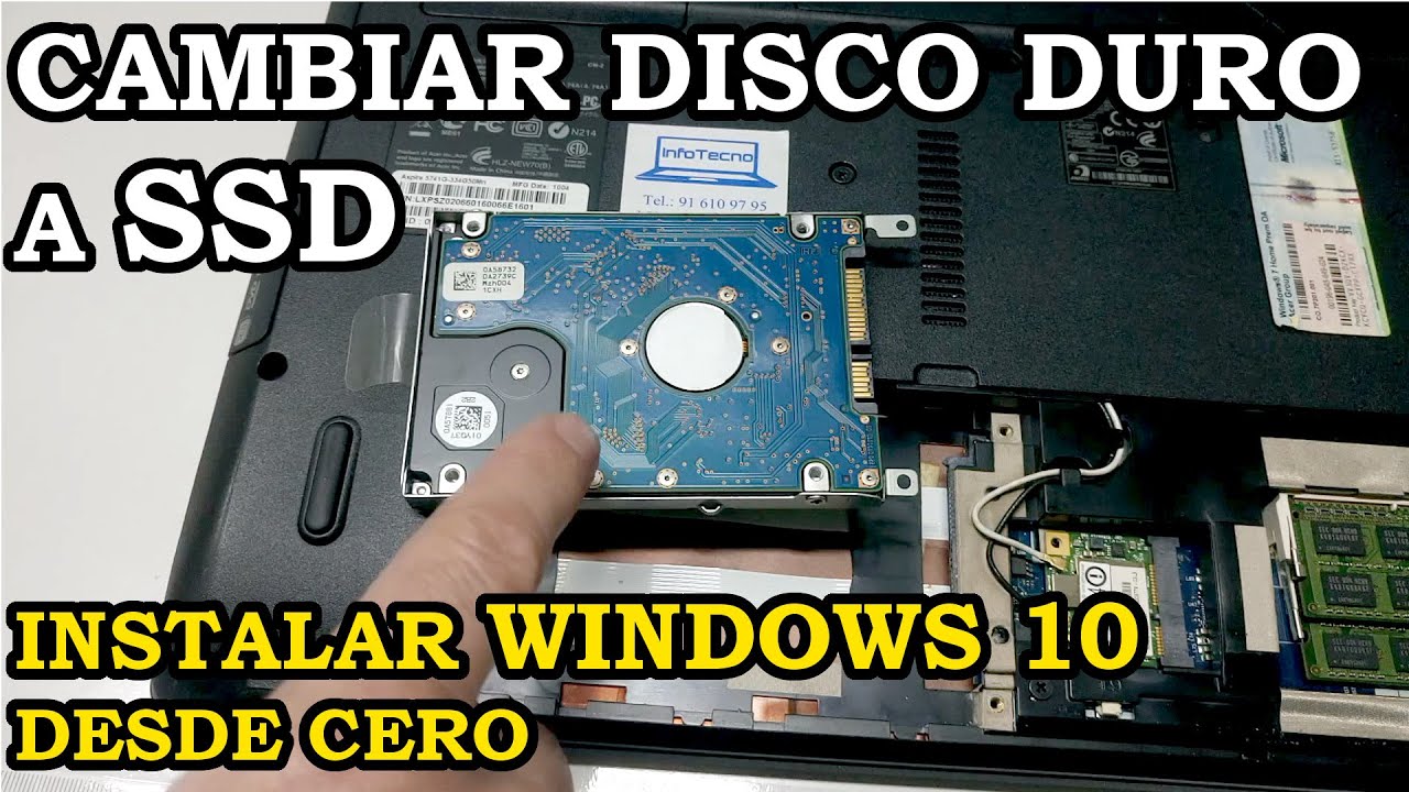 Ordenador Muy Lento. Cambiar Disco a SSD. Instalando Desde Cero Windows 10. 181 - YouTube