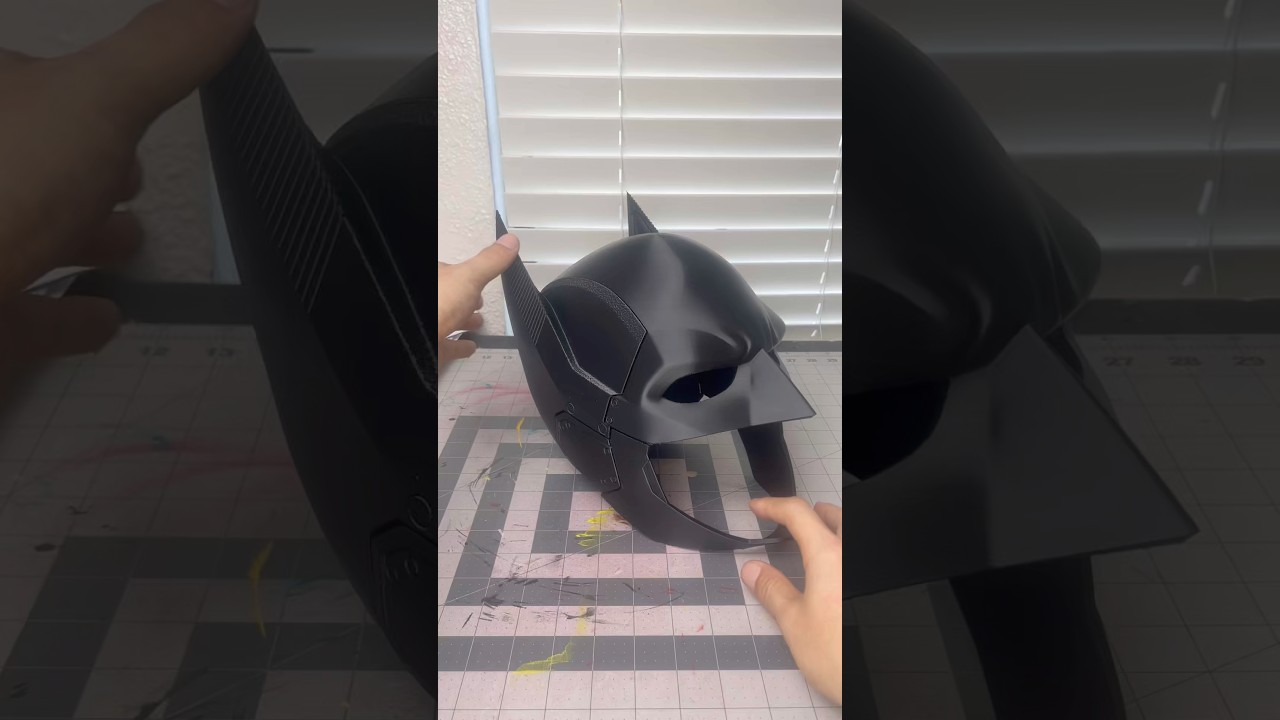 3D print and assemble Batman cowl #batman #cosplay #dccomics #3dprinting #batmancosplay #bambulab