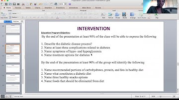 Population presentation