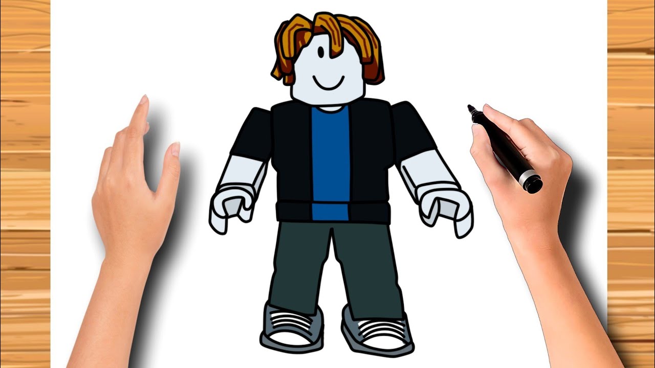 COMO DESENHAR UM PERSONAGEM DA ROBLOX