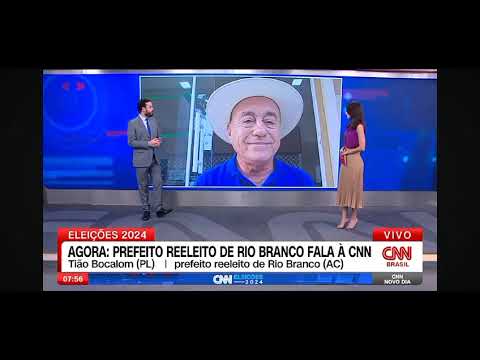 Na CNN, Bocalom é chamado de 'pupilo de Bolsonaro' por jornalistas e fala sobre vitória