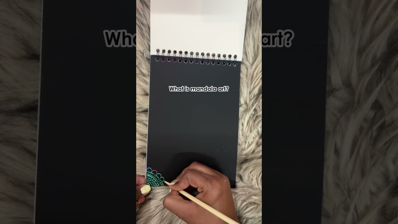 Mandala art on scratch paper note pad || 