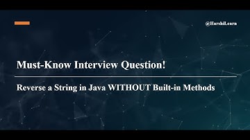 Reverse a String in Java WITHOUT Built-in Methods | Java Interview Question Explained!
