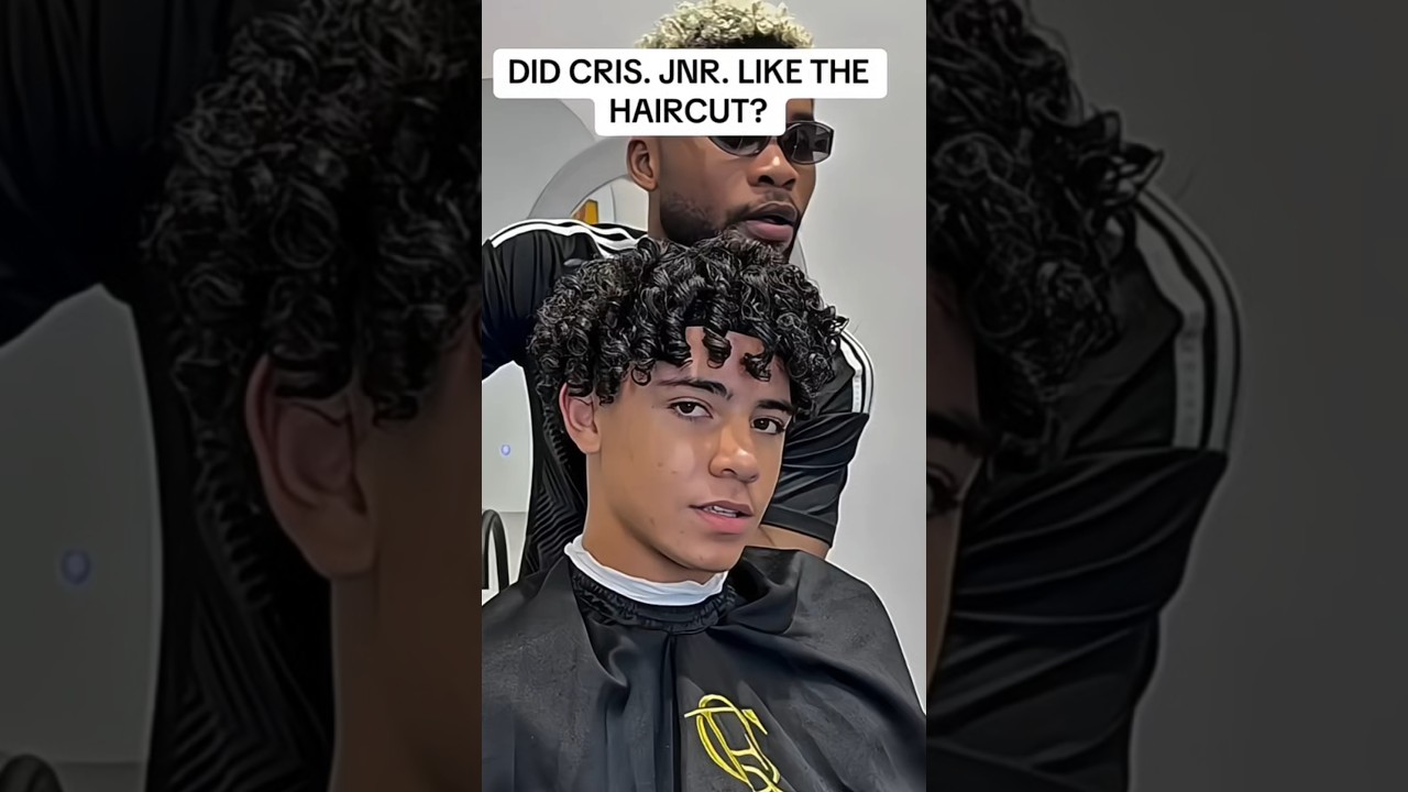 Ronaldo Junior hair cut 😍✂️ 