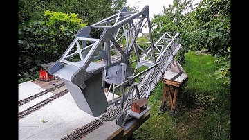 A&SF - The new bascule bridge at Alaska & Santa Fe garden railway.