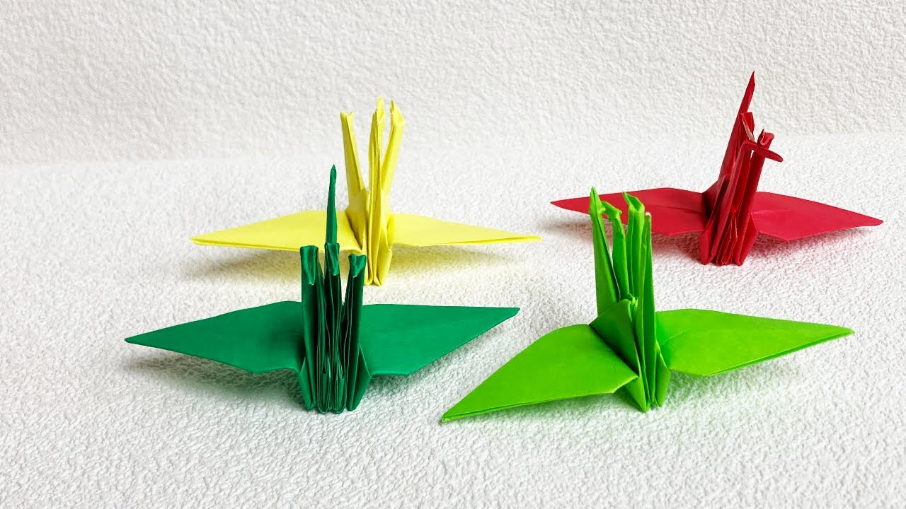 動物おりがみ】3つ頭の鶴(origami 5 headed crane) - YouTube
