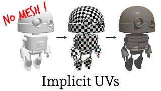 Computing UV coordinates without a mesh (Implicit UVs: Eurographics 2025)
