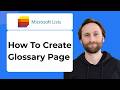 How to Create a Glossary Page in Microsoft Lists SharePoint [2026 Guide]