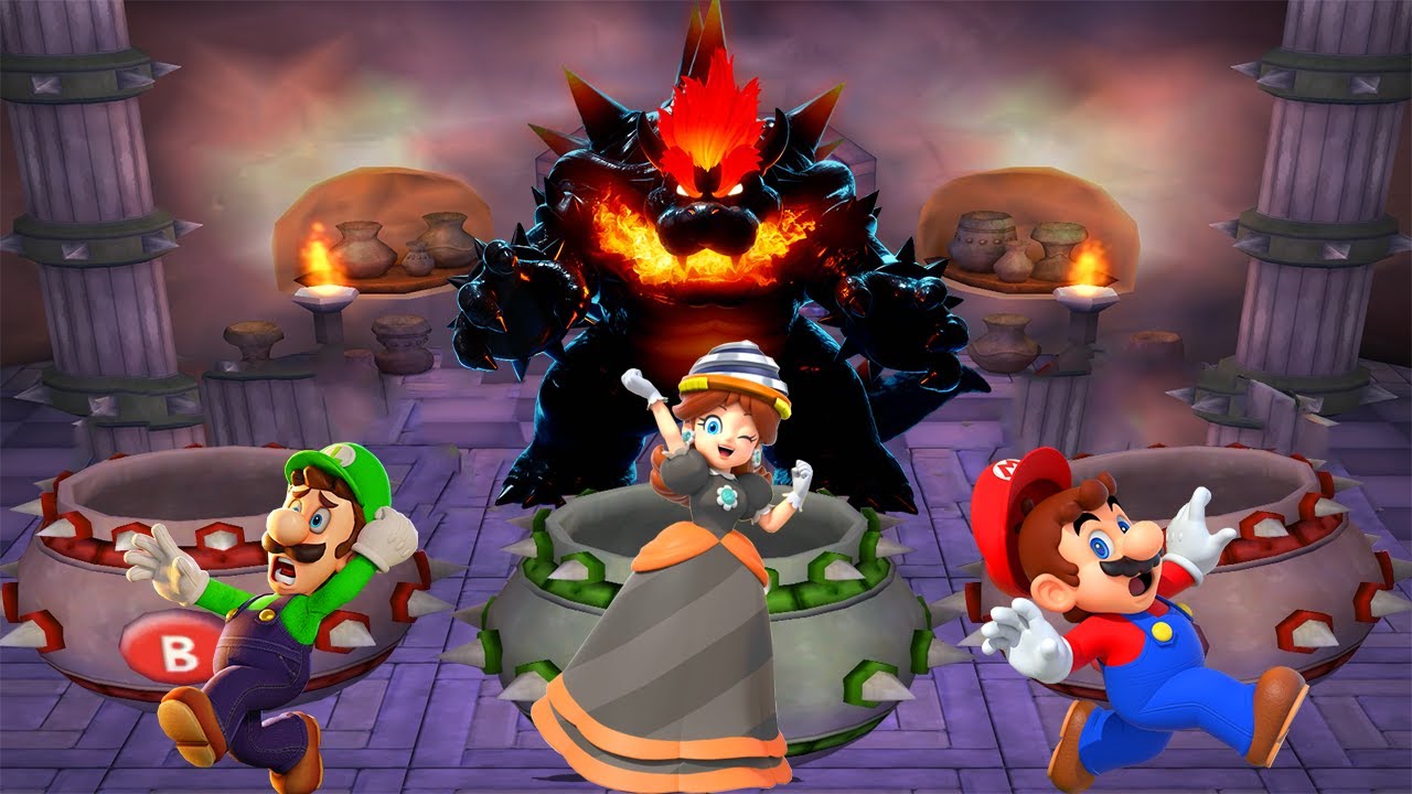 Mario Party 4 Vs Mario Party 5 - Lucky Minigames - Daisy vs Her Friends