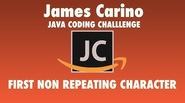 Amazon Interview Q: Given a string "s", find & return the first non repeating character in it (JAVA)