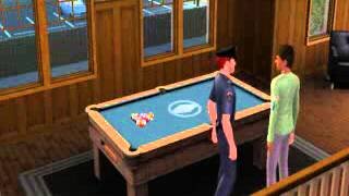 The Sims 3 University - Pool Trick Shot Fail
