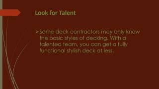 6 Tips on Hiring the Better Deck Contractors