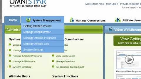 Omnistar Affiliate - Getting Started