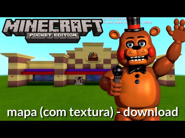 Trabalhando um pouco em uma textura de FNAF 2 em um Mapa no Minecraft Pe