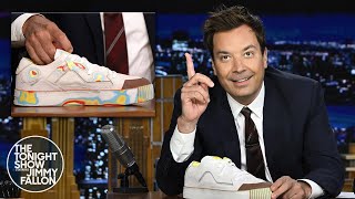 Jimmy Unveils His Gobstopper-Inspired Sneaker Collab with MSCHF | The Tonight Show