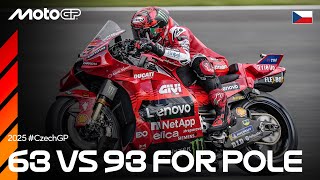 Pecco and Marc go head-to-head for pole in the last 5 minutes of MotoGP Q2 ⚔️ | 2025 Czech GP