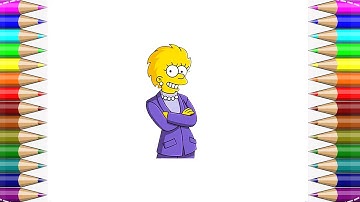 🎨 How to Draw Lisa Simpson Step by Step 🎀 Easy Drawing Tutorial for Beginners #LisaSimpson #viral