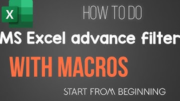 MS Excel Advance Filter With Macro