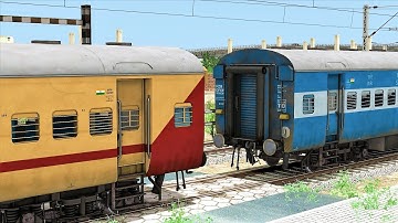 ICF UTKRISHT COACHES COUPLING LHB BLUE COACH | BUMPY RAILROAD | TRAIN SIMULATOR 2022 | RAILROAD