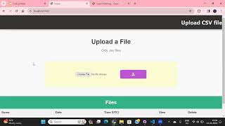 CSV File Upload