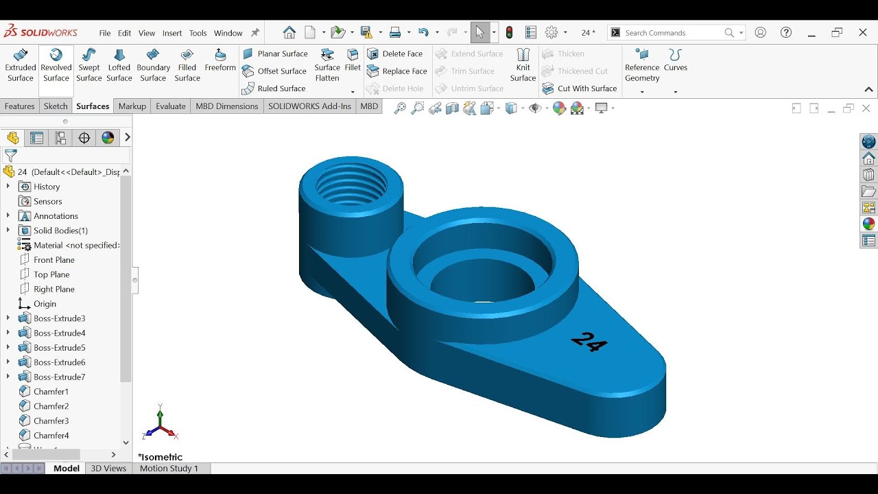 Mechanical Parts Design by SolidWorks | Complete 3D CAD Tutorial for ...