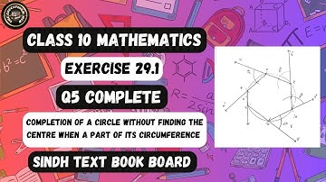 Exercise 29.1 Question 5 | Draw a Circle From Given Minor Arc Without Finding Centre Class X Maths
