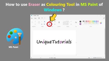 How to use Eraser as Colouring Tool in MS Paint of Windows ?