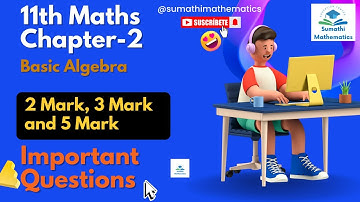 11th Maths Chapter-2 | Important Questions | 2Mark 3Mark and 5Mark | Sumathi Mathematics
