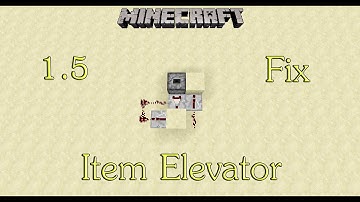 Minecraft 1.5 - Item Elevator Fixed - Works with Item Stacks *Works in 1.5 release!*