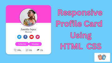 How to Create Profile Card Design Using HTML and CSS || HTML CSS Tutorial
