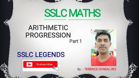 Class 10 || ARITHMETIC PROGRESSION || Part 1 by SSLC LEGENDS.