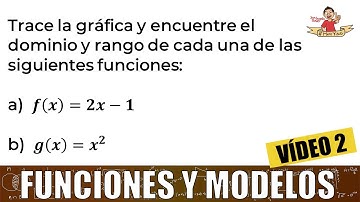2. Gráfica de una función, dominio y su rango