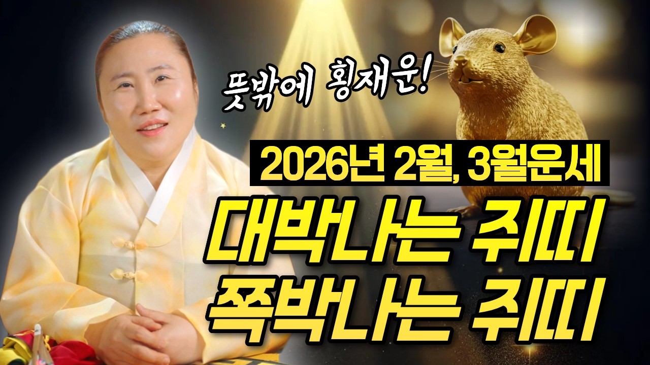 2026년 2월달쥐띠운세 , 3월달쥐띠운세 
