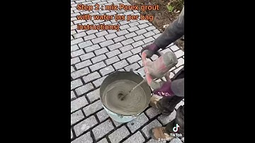 Parex Granatech fine Slurry Grout on Granite cobbles - @thepaverscave