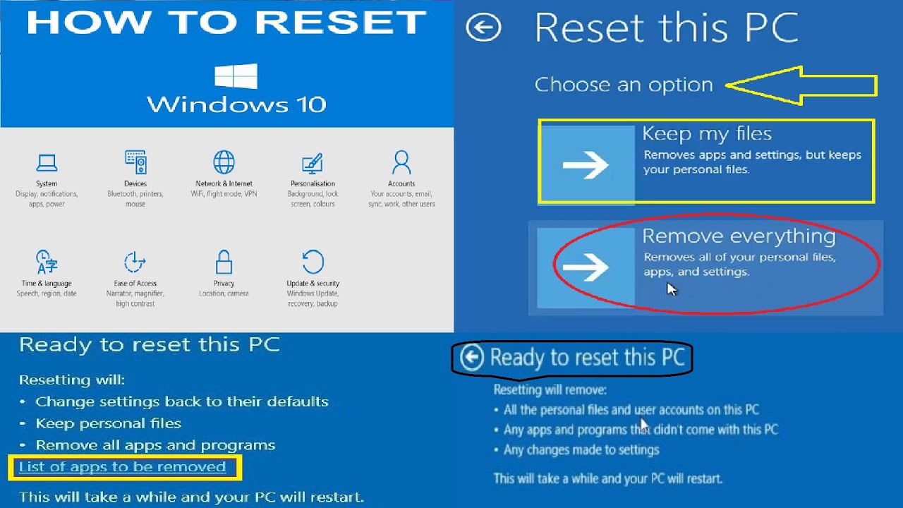 windows factory reset without cd