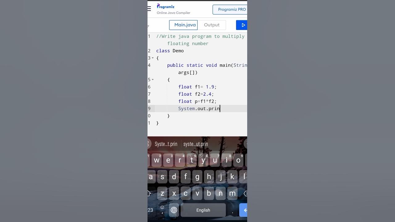 Write java program to multiply Two floating number| java tutorial| # ...