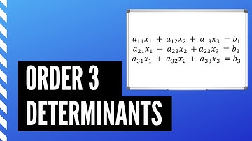 The Easiest Method to find the Determinant of a 3x3 Matrix! Determinants of order 3