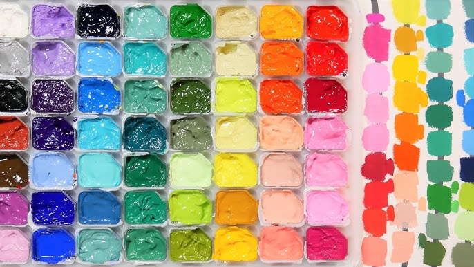 AOOK HIMI MIYA Gouache Paint Set, 56 Colors x 30ml Unique Jelly