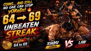69 COINS… AND STILL NO ONE CAN STOP yOReDz! 🔥 64 → 69 UNBEATEN STREAK | Tekken 8 Replays