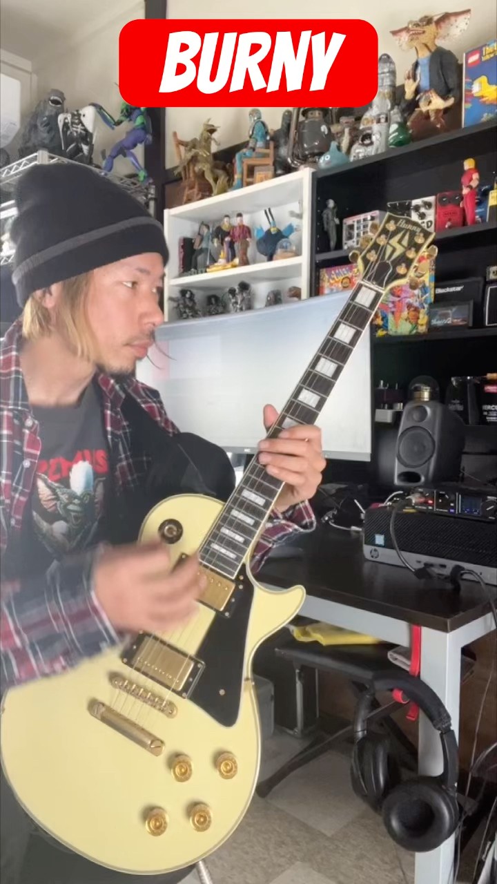 Burny レスポールカスタム エレキギター ケース付 フレットバインディング Burny レスポールカスタム エレキギター ケース付 フレット