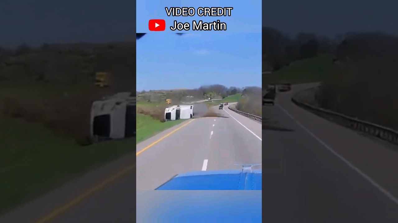 Semi Truck Flips Over On The Highway