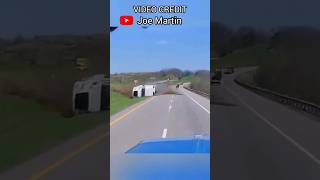 Semi Truck Flips Over On The Highway